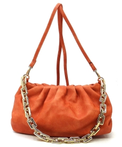 Fashion Chain Crossbody Bag Satchel LHU419 ORANGE
